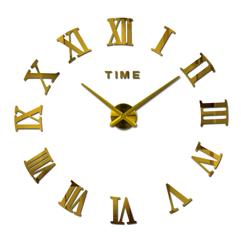 HOT 3d diy akrilni miroir stenska ura nalepke watch ure Quartz Modern reloj de pared doma dekoracijo novo brezplačna dostava