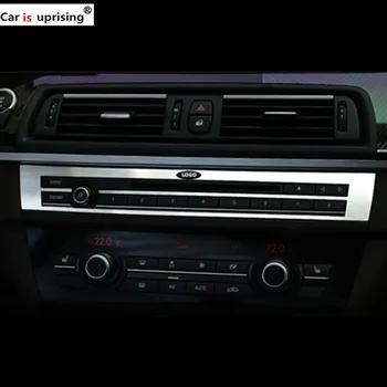 

Car styling for BMW F10 F07 5 Series interior refit Stickers Medium controlled AC CD panel decoration frame accessory for 520i