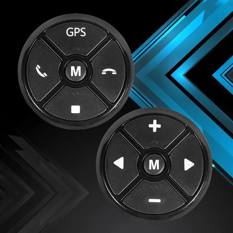 Controlador Universal del volante del coche 4 teclas música inalámbrico DVD GPS volante botón de Control remoto