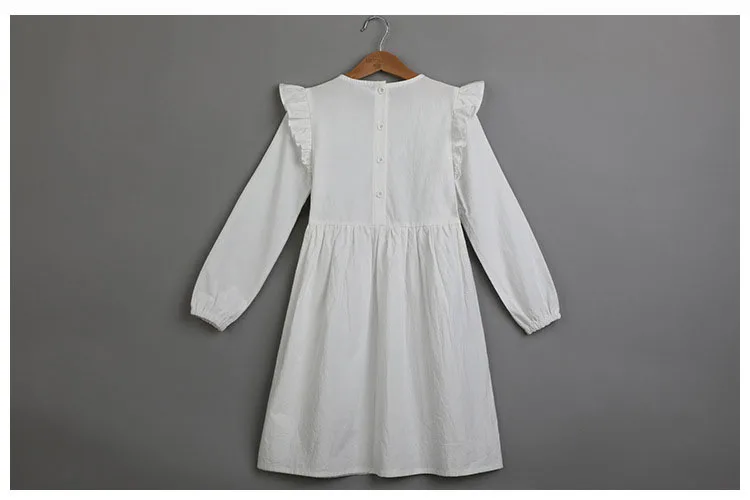 dot cotton teenage baby girl autumn dress with long sleeve 2018 children's ruffles dresses toddler girls clothing kids clothes (7)