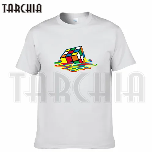 TARCHIA/, футболка, хлопковые топы, футболка большого взрыва, Шелдон, куб, забавные мужские футболки с коротким рукавом для мальчиков, повседневная мужская футболка, модная футболка - Цвет: Белый