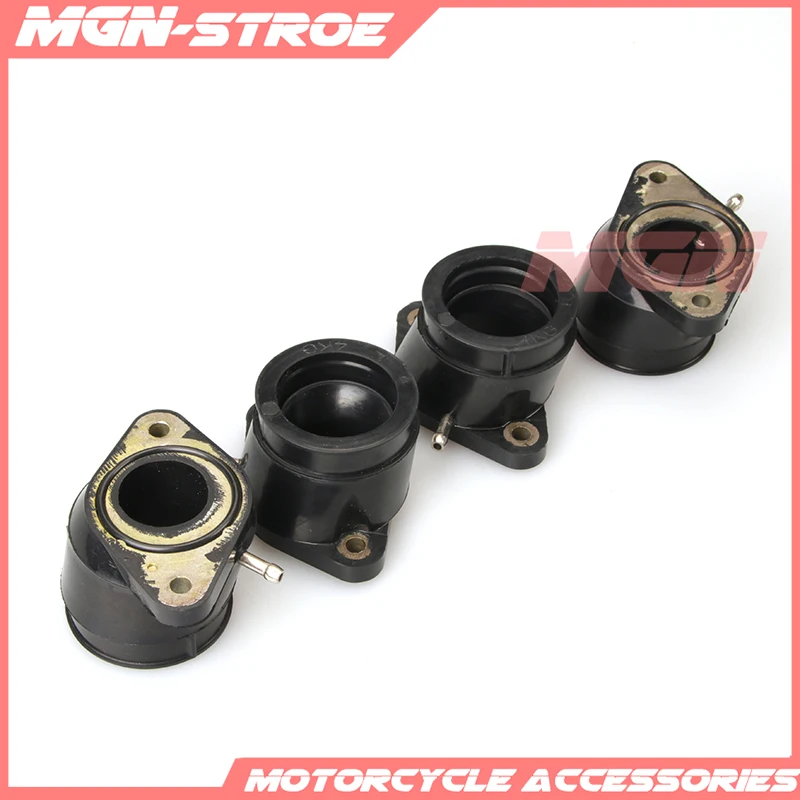 4pc Rubber Motorcycle Carburetor Carb Intake Interface Adapter