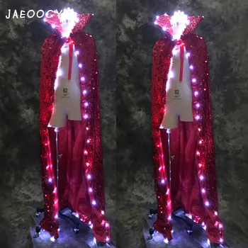

Free shipping high quality LED luminous clothing cloak bar night shop stage props lady luminous Crown Tiara