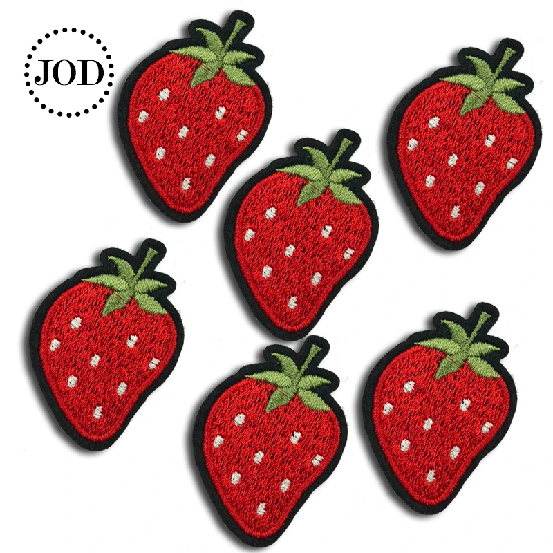 Pack of 20 Mini Strawberry Embroidered Sew Iron On Patch