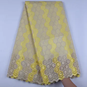 

Dry Lace Fabric Swiss Voile Lace With Stones Swiss Cotton Lace Fabric High Quality Embroidery DIY Women Dress Materials A1646