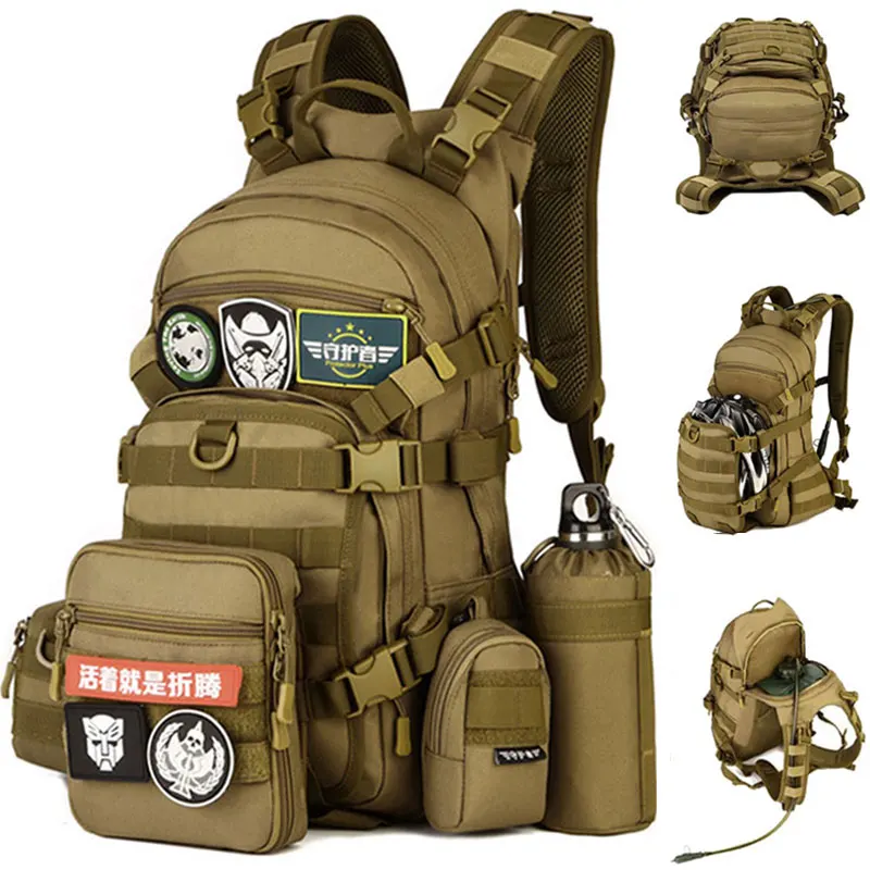 

Multifunction Outdoor Military Rucksacks 600D PVC Waterproof Tactical backpack 25L Cycling Helmet Bag Hiking Sports Water Bag