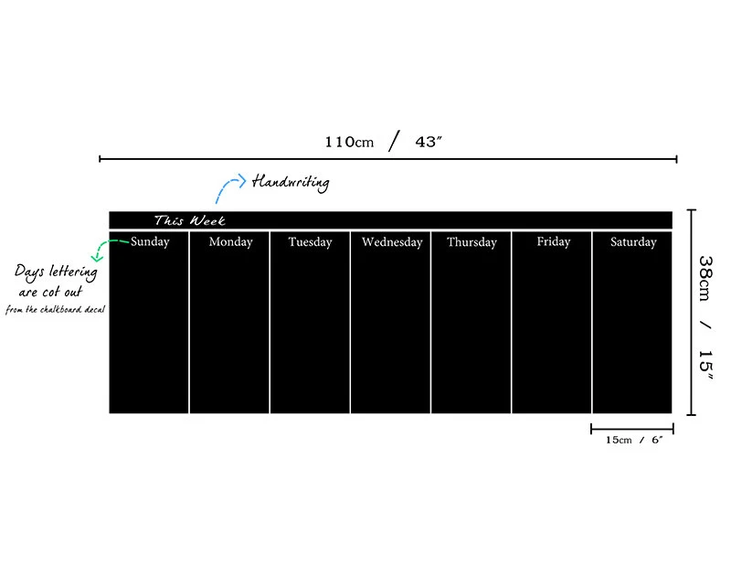 Diy Wochenplaner Tafel Vinyl Wandkunst Aufkleber Fur Buro Memo