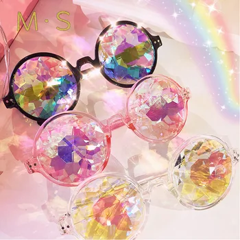 

MS 2018 Women Fancy sunglasses Decoration Classic Eyewear Female Sunglasses Kaleidoscope glassesSun Glasses Fashion UV400