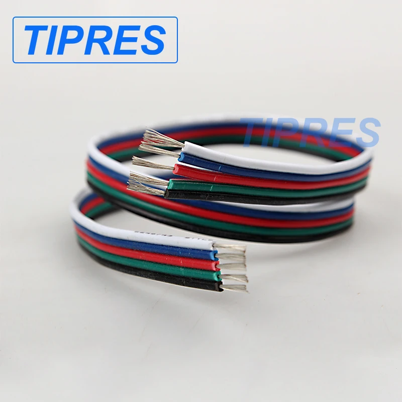 

5Pin 1M 5M 10M 20M 18AWG 20AWG 22AWG Electric Extension Wire Cable For Single Color RGB RGBW LED Strip Light