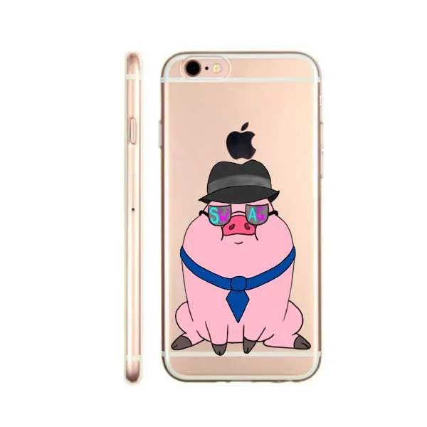 Mabel Gravity Falls Cartoon animals pig soft TPU Phone Case Cover for iPhone 7 XR XS Max 5 5s SE 6 6s 6Plus X 8 8Plus