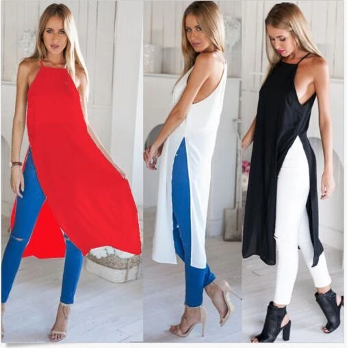 summer dress with two slits