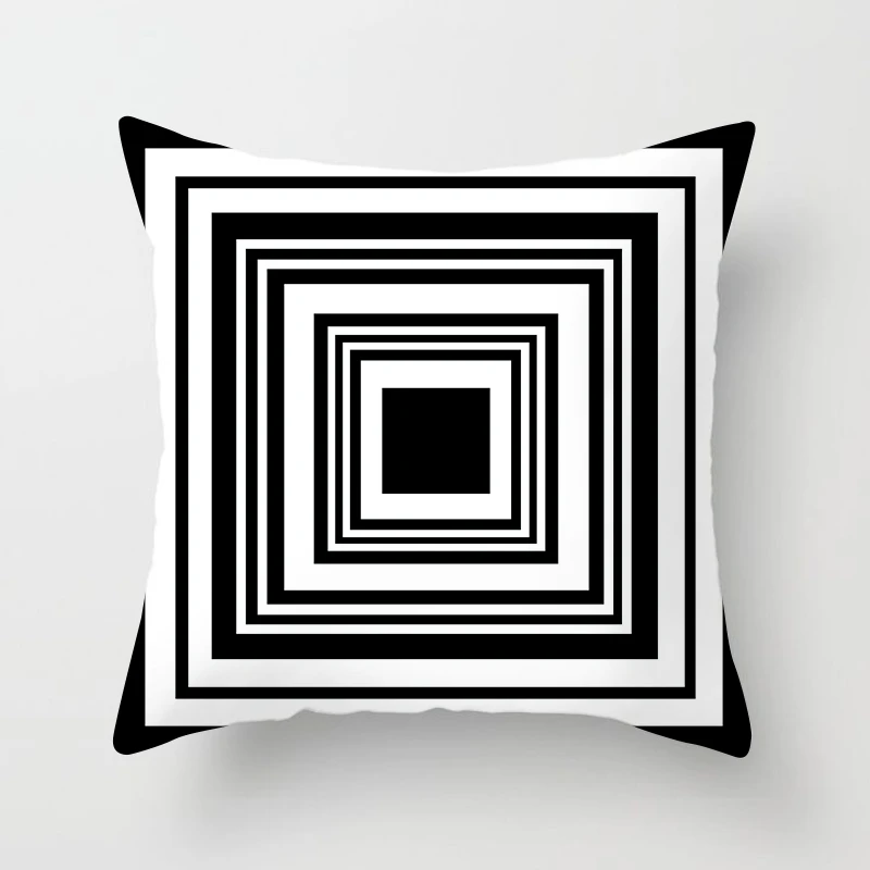 

Fuwatacchi New Geometric Cushion Covers Black and White Striped Dotted Wave Soft Pillow Cover for Home Sofa Chair Decoraiton