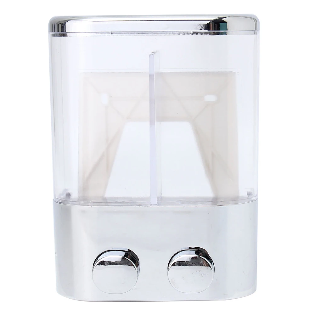 Double 400ml Bathroom Wall Mount Shampoo Shower Gel Dispenser Liquid Soap Bottle Set