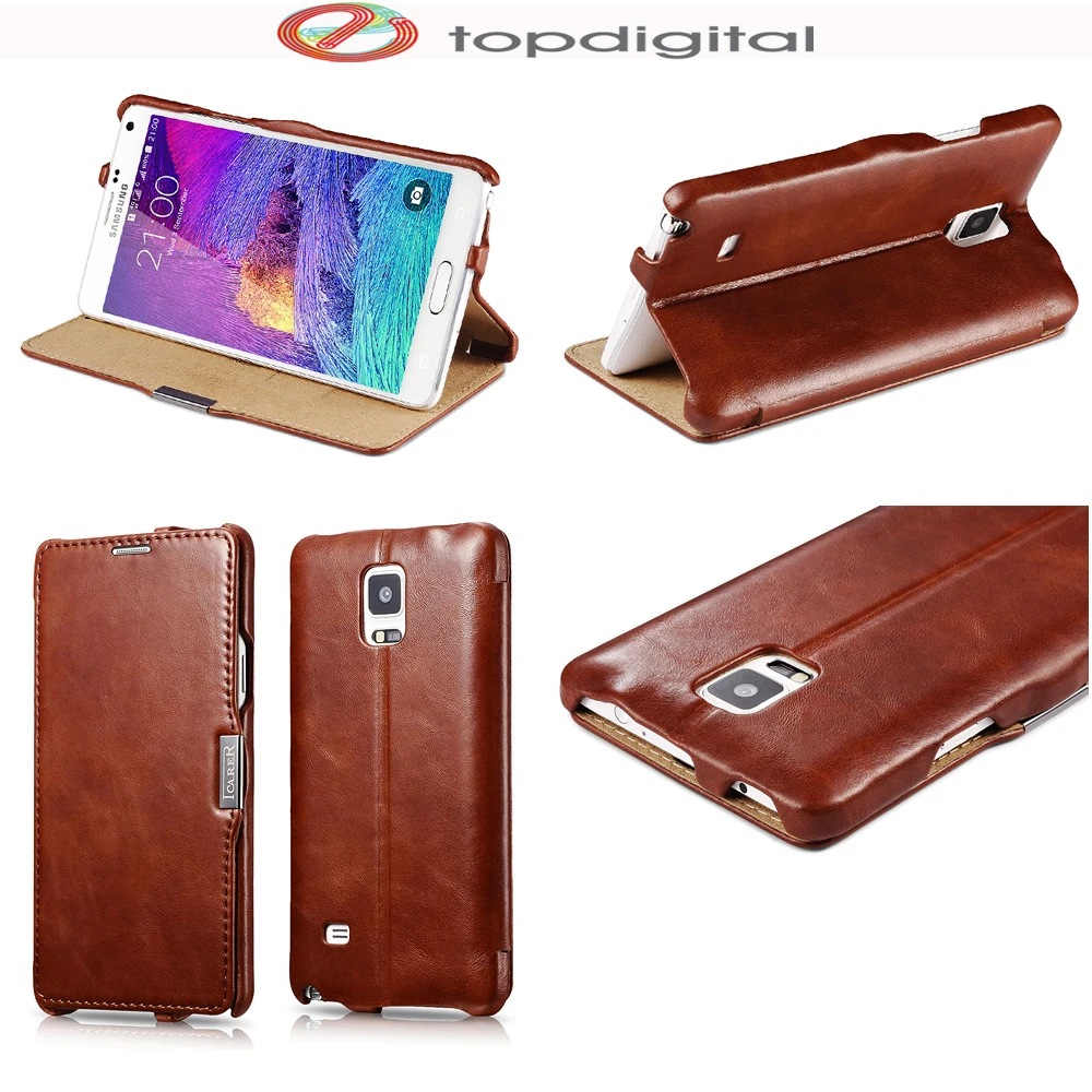 imágenes para Icarer Genuine Leather Flip Case para Samsung Galaxy Note 4 nota4 Retro Ranura del Sostenedor de la Cubierta Caja de la Carpeta Tarjeta de Crédito Magnético soporte imágenes para Icarer Genuine Leather Flip Case para Samsung Galaxy Note 4 nota4 Retro Ranura del Sostenedor de la Cubierta Caja de la Carpeta Tarjeta de Crédito Magnético soporte