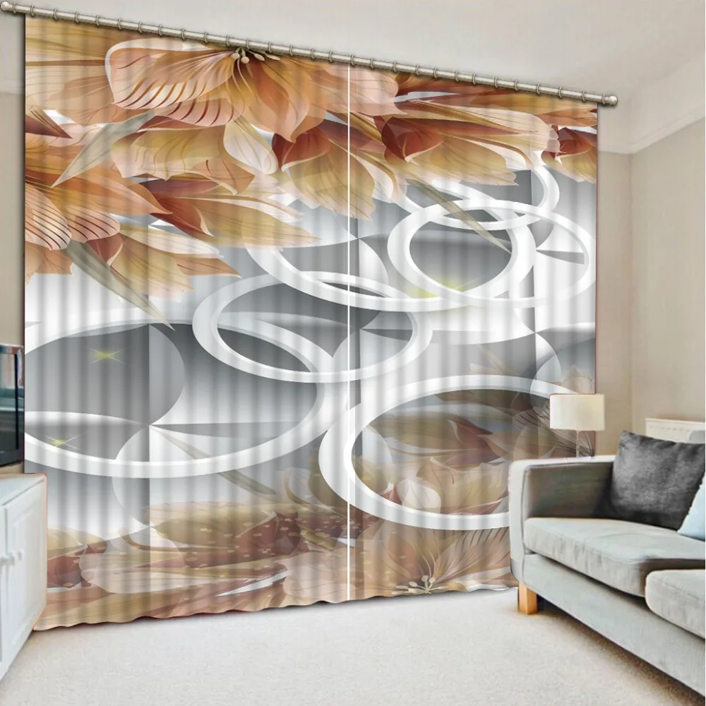 

High Quality 3d flower curtains Modern style fashion 3d curtains 3D Window Curtains For Bedding room