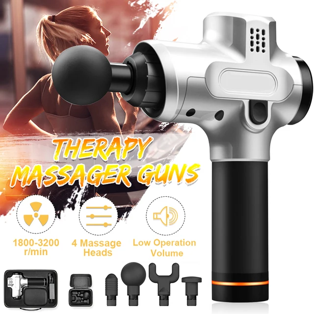 6 Speed Electronic Therapy Body Massage Guns 24V Brushless LED Massage