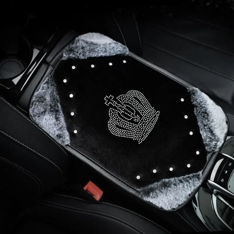 

Car Handrail Box Cover Car Crown Armrest Pad Imbue Diamond noble Goddess styling Interior Parts Soft Pad Car Accessories
