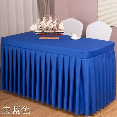 Conference room tablecloths, table sets, hotel training office exhibition activities rectangular dresses, table skirts, sign in