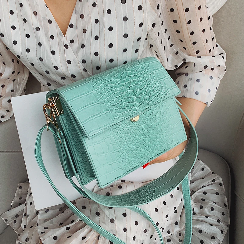 

stone Pattern PU Leather Crossbody Bags For Women 2019 Small Chain Handbag small bag Hand Bag Ladies Designer Shoulder Bags