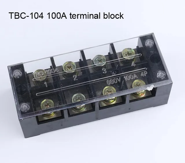 100A/4P TBC 1004 terminal block 0.5 25mm2in Terminal Blocks from Home