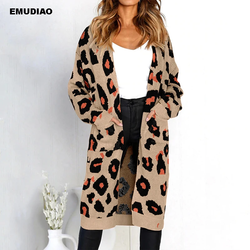 

Knitted Cardigan Sweaters Woman 2019 Autumn Winter Casual Pocket Open Stitch Sweater Long Outwear Jumper Knitwear Feminine Coat