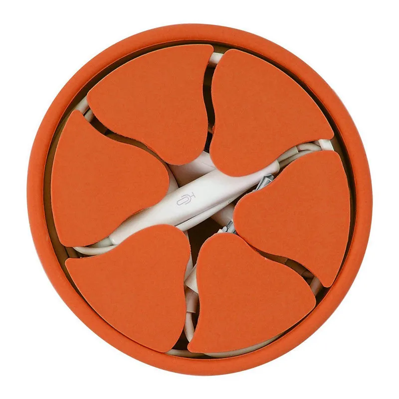 

New Arrival Silicone Round Earphones Cable Winder Mini Earphone Cover Case Earbuds Storage Case Cord Wrap