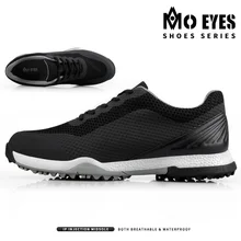 Мужская дышащая обувь для гольфа, нескользящая подошва, водонепроницаемые кроссовки, мужская обувь на шнуровке, амортизирующая обувь для тренировок, D0771