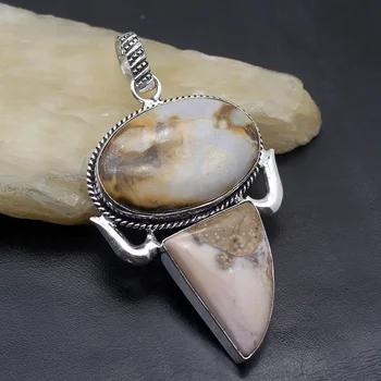 

Hermosa Trendy Natural OceanJasper Charms Pendant Fashion Jewelry Gift 70mm A234