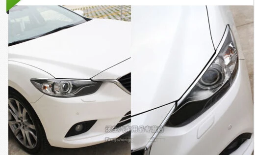 

2pcs Chrome headlight cover tirm Eyebrow shaping for 2014 Mazda 6 ATENZA