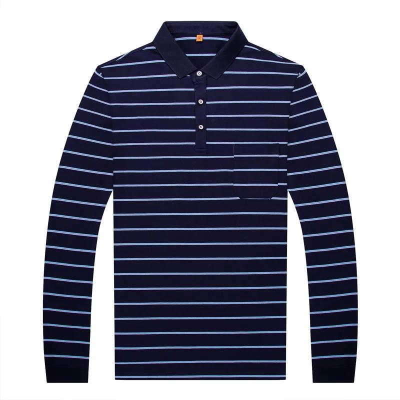 

Big 8XL 6XL 5XL Stripe Polo Men 2018 Spring Cotton Long Sleeve Polo Top Bottom Turn Down Collar Tops Striped Polo Shirts for Men