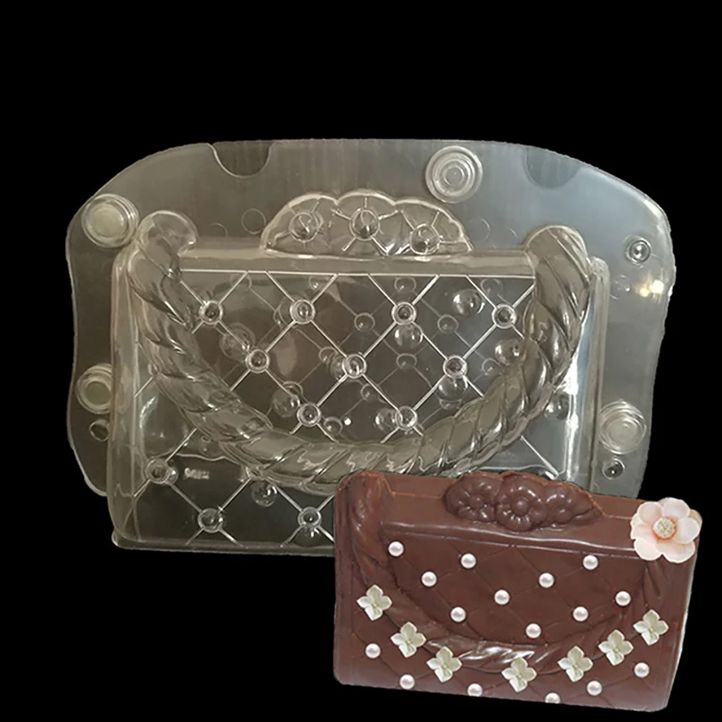 Женские сумки из натуральной кожи Форма 3D стереоскопический шоколадная форма eco-friendly Пластик украшение для торта, десерта слесарный DIY печенья прессформы