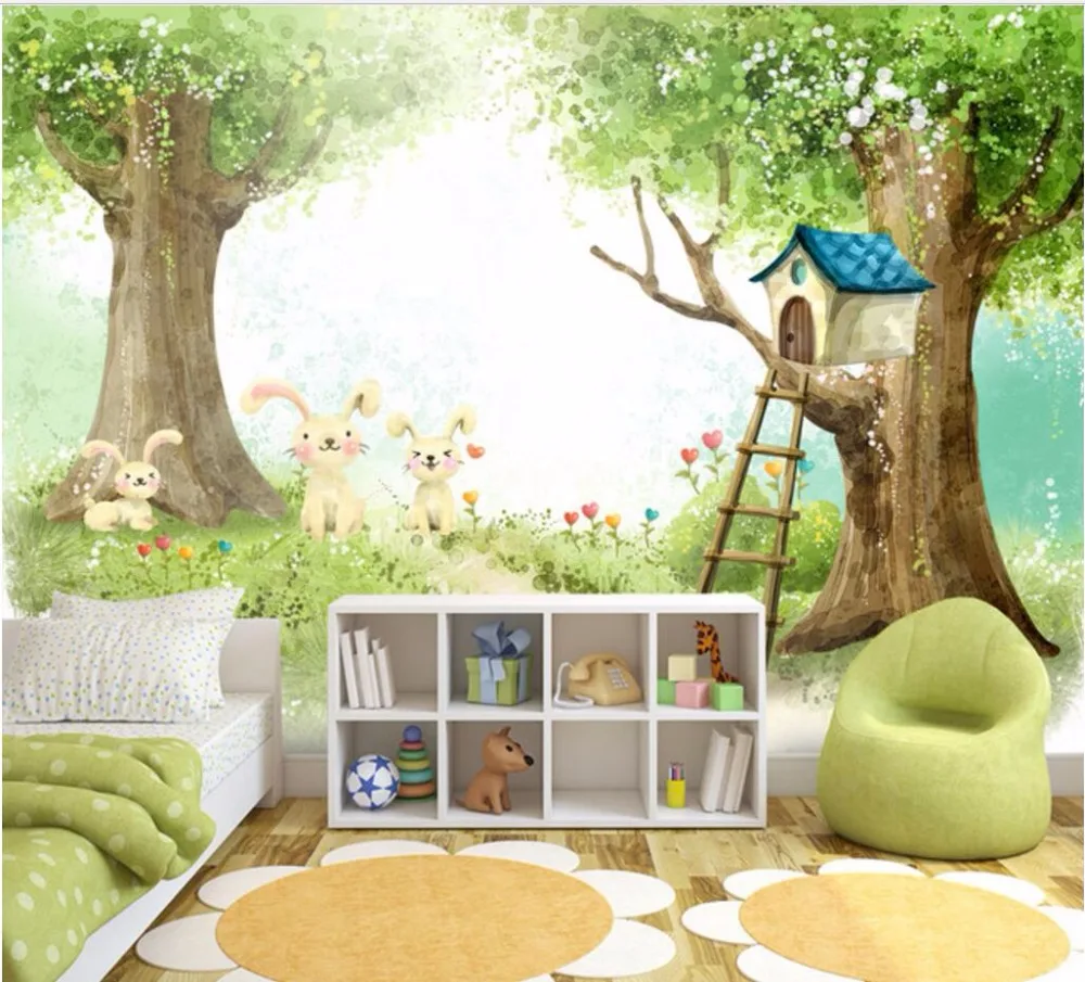 Beibehang пользовательские украшения дома Живопись 3d милый мультфильм детская комната украшения ТВ фон стены гостиной 3d обои