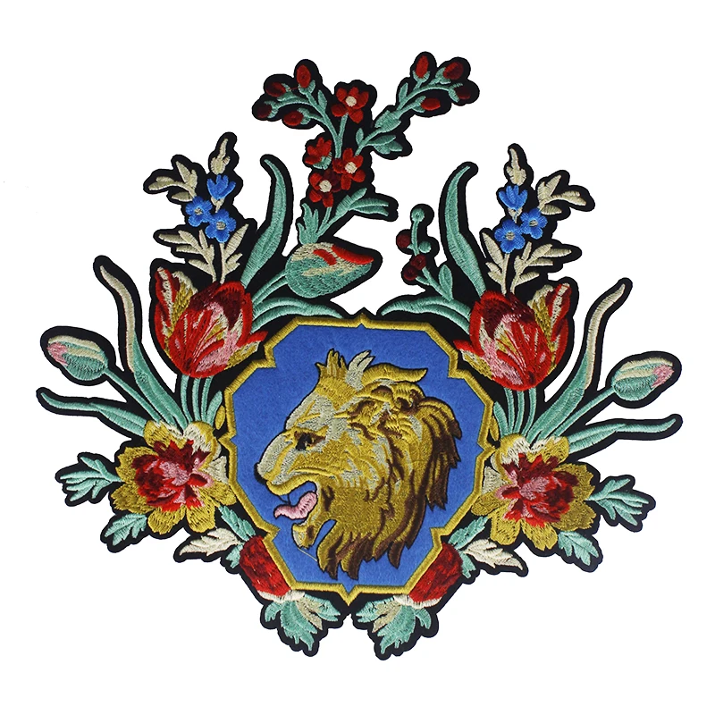 

10piece Cartoon Animal Tiger Flower Patch Embroidery Appliques Iron on Stickers for Jacket Backing Garment Accessories TH517