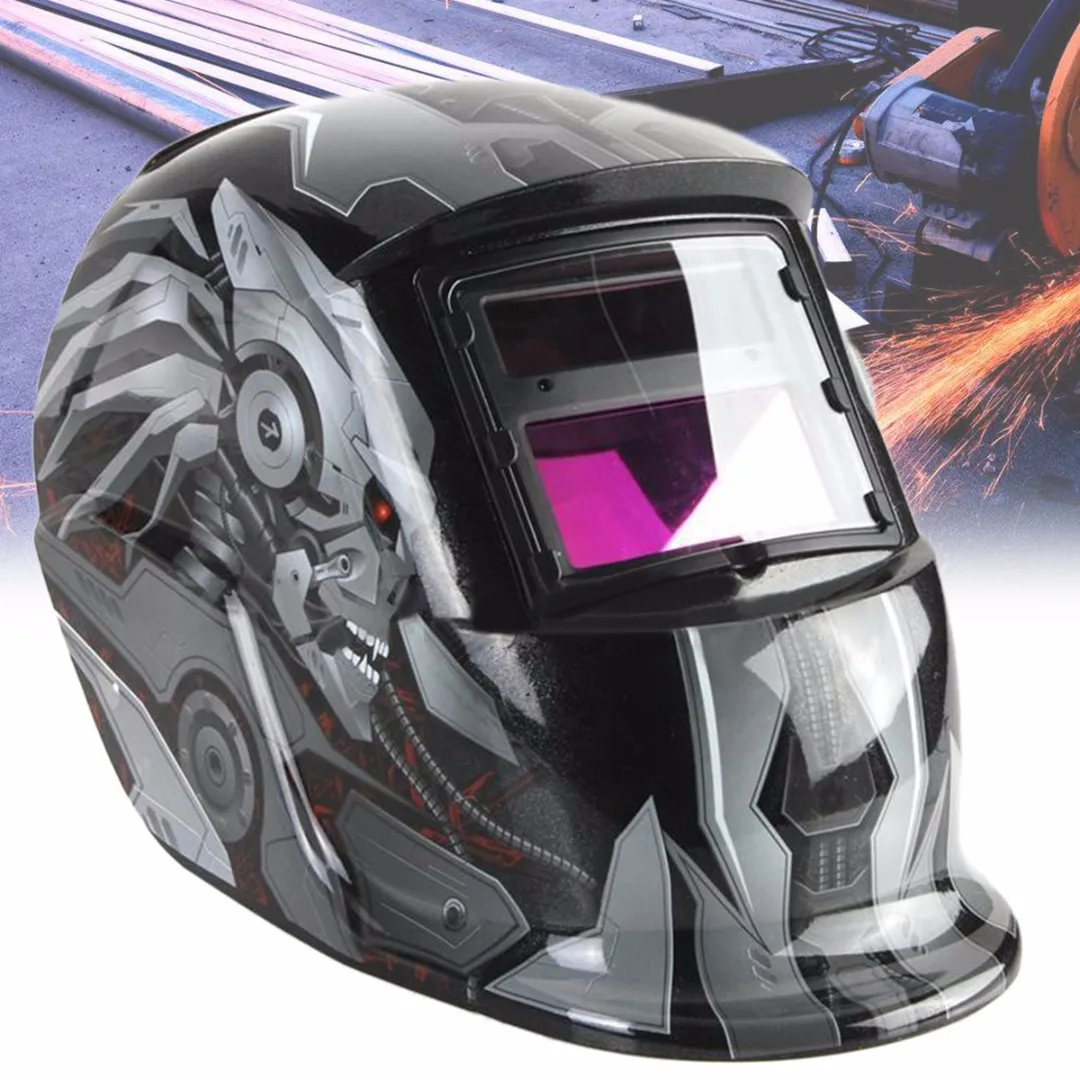 Robot Style Solar Auto Darkening Welding Helmet TIG Welder Len Grinding Mask