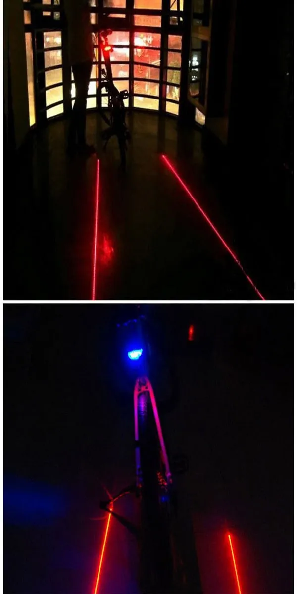 Excellent 5LED+2Laser 7 Flash Mode Bicycle Safety Rear Lamp Waterproof Bike Laser Tail Light Headlight Warning Lamp Flashing Light MBI-01 9