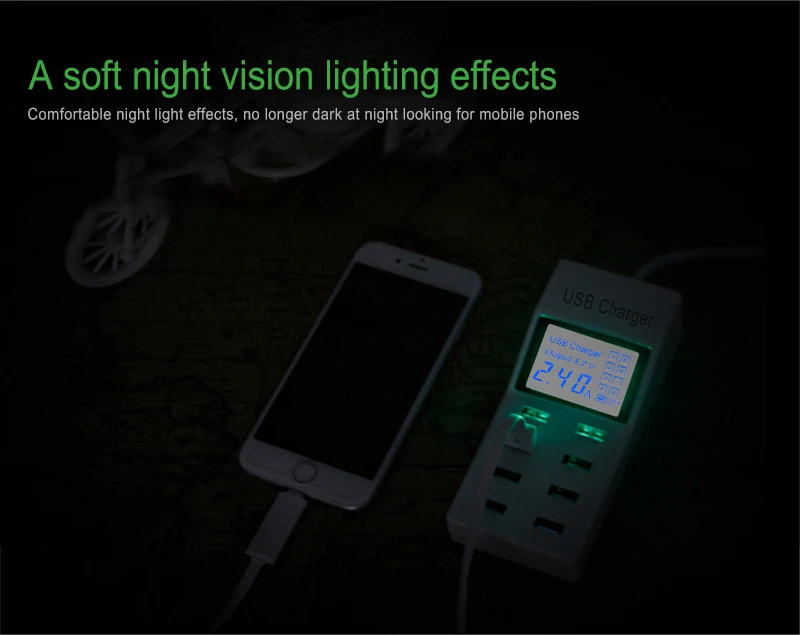 QC 3.0 Smart Charger Dock Station Charging Station Hub with LED Current Display Mobile Phone Charger(10)
