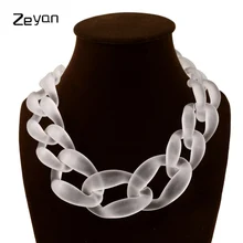 

Zeyan Statement Necklace Fashion Punk Big Acrylic Chain Necklace Fashion Women Jewelry Rock Decoration Choker zyxl104