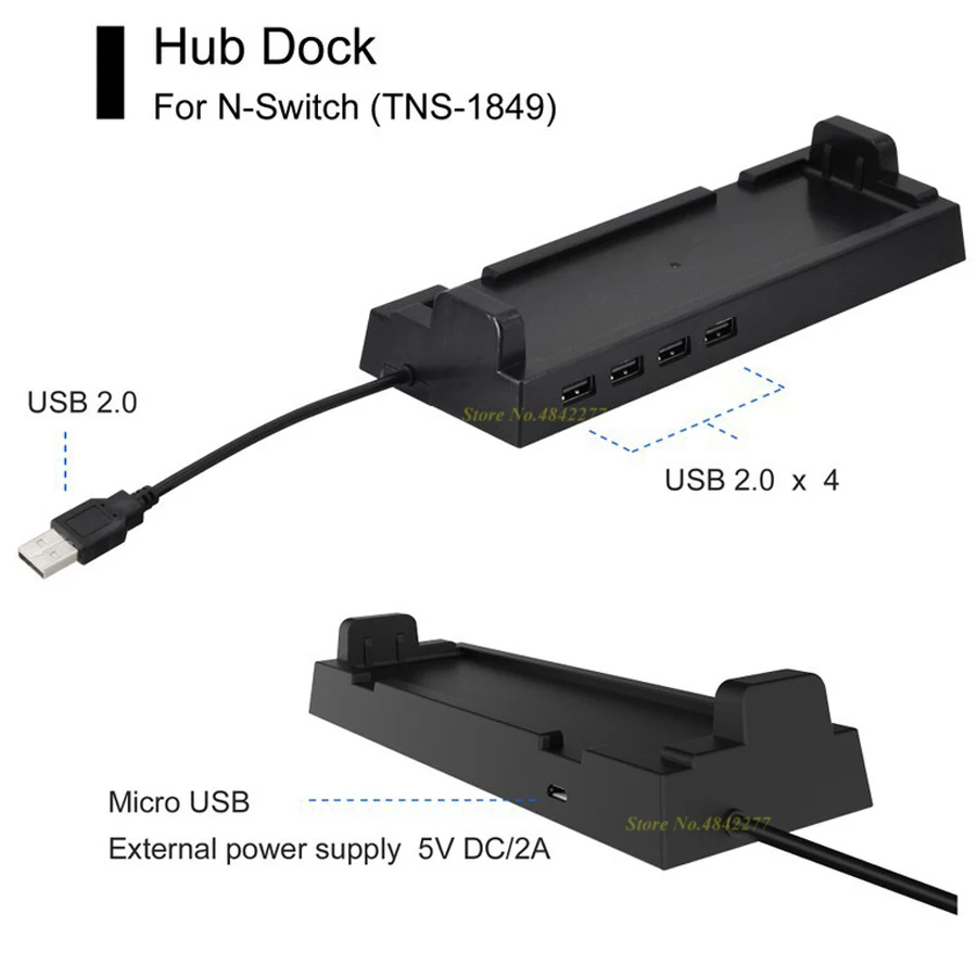 Переключателя Nintend концентратор аксессуары для рыбной ловли 4 Порты usb nintendo s nintendo переключатель для консоль nintendo игра Новые