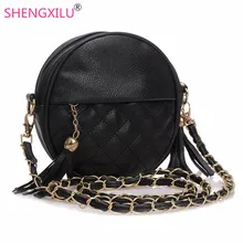 Shengxilu gland petite chaîne femmes sacs de mode filles messenger sac en cuir bandoulière sacs couleurs de sucrerie de dames d’épaule sac