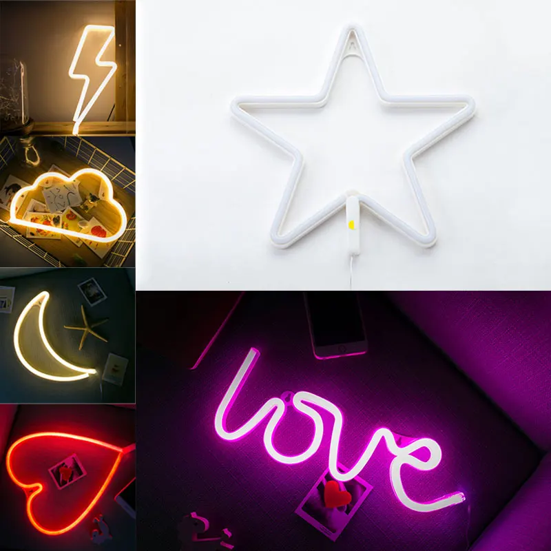 

Newest LED Night Light Table Lamps Romantic 3D Wall Lamp Home Decor Kids Children Gift --