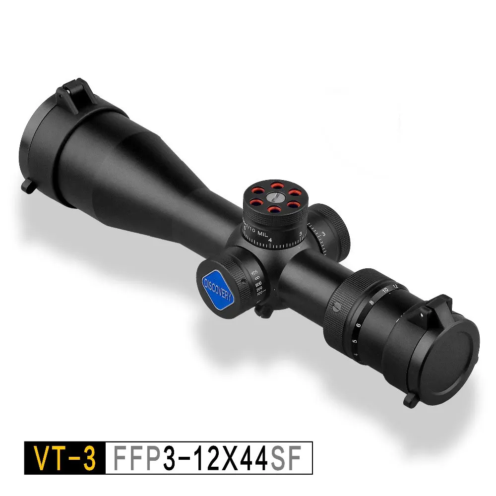 Компактный FFP оптический прицел Discovery VT 3 12X44 SF дальнего радиуса действия военный