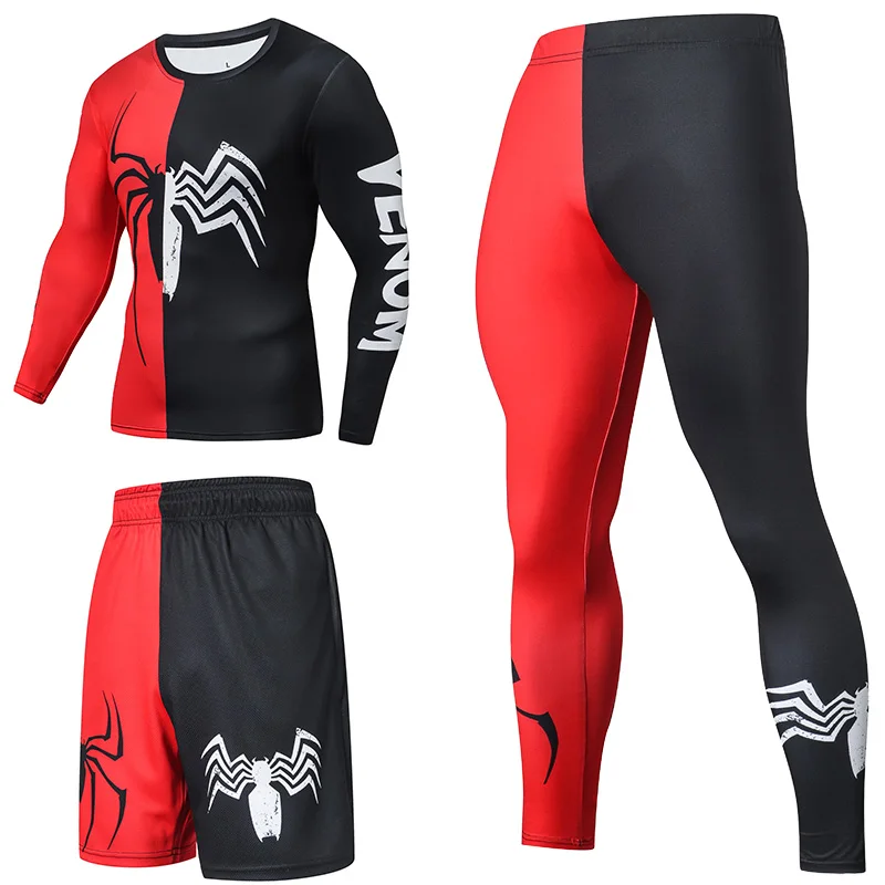Superhero Compression Tracksuits Men's Sport Suit Quick Dry Running sets Clothes Sports Joggers Training Gym Fitness Man Set Superhero Compression Tracksuits Men's Sport Suit Quick Dry Running sets Clothes Sports Joggers Training Gym Fitness Man Set