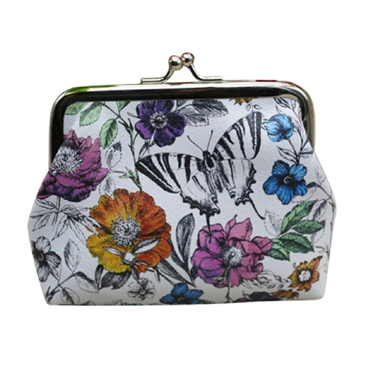 

women's printing hasp Wallet Bag Coin Purse Clutch Handbag (Butterfly)
