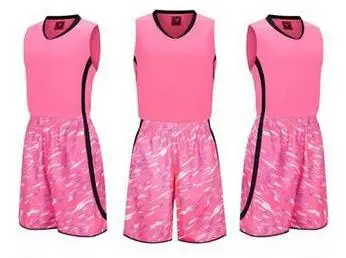 Мужские Заказные Дешевые баскетбольные майки, наборы по индивидуальному заказу, высокое качество, Ретро Баскетбольная форма duke, командные майки, костюм - Цвет: Pink