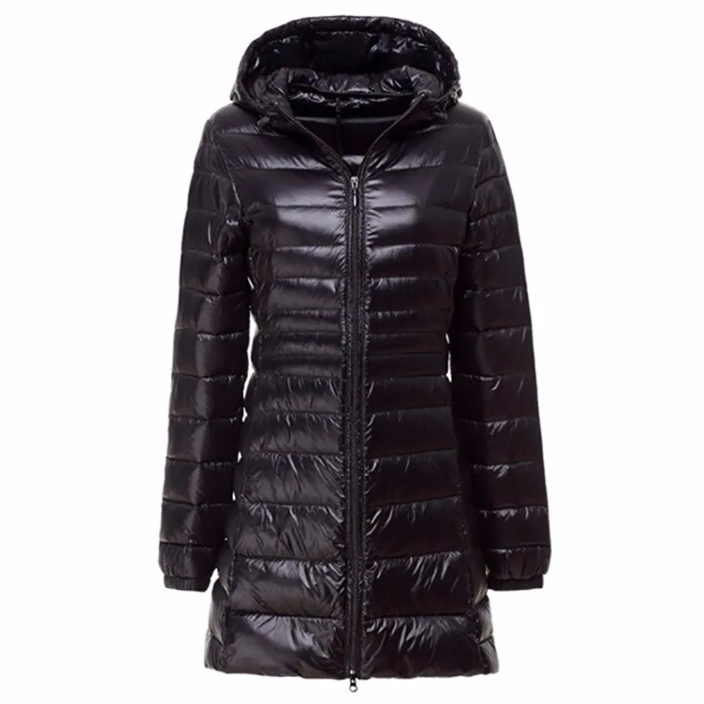 Женское теплое пальто, ультра-светильник, куртка-пуховик размера плюс, длинное женское пальто, куртки с капюшоном, зимнее домашнее пальто, портативные парки