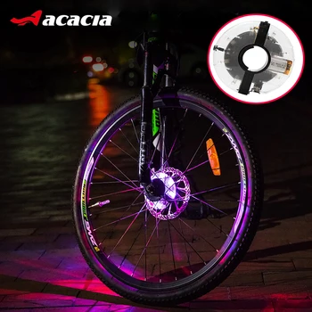 

7 Color Bicycle Hubs Lights Waterproof USB Recharge MTB Road Bike Front/Rear Spoke Wheel Decoration Lamp Cycling Accessories