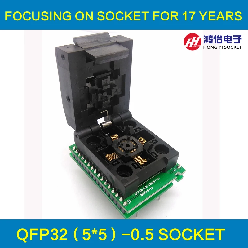 

QFP32 TQFP32 LQFP32 to DIP32 Universal Programmer Pin Pitch 0.5mm IC Body Size 5x5mm Adapter SMT/SMD Test Socket