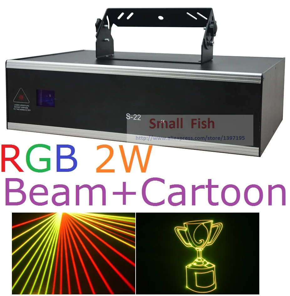 Koop! 2015 Nieuwe Laserlicht 2000 mW RGB Laser Show DMX ILDA SD Kaartsleuf 30 K Systeem 2 W Full Color Beam Animatie Strobe Projector