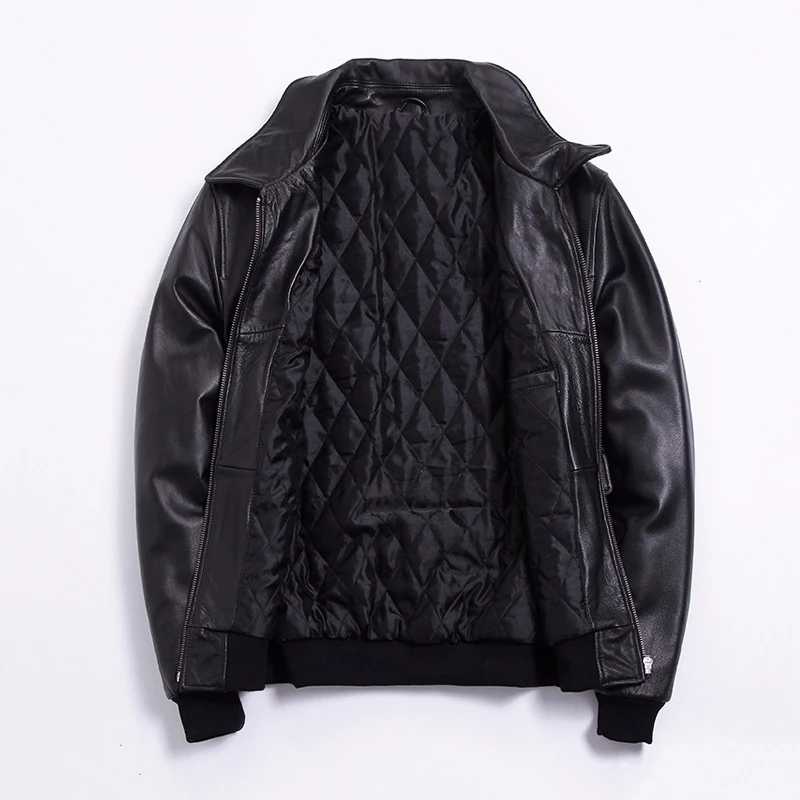 Classic Black Aviation Genuine Leather Jackets Men Cowskin Real Leather Jackets Large Size Pilot Bomber Jacket Veste Cuir Homme Classic Black Aviation Genuine Leather Jackets Men Cowskin Real Leather Jackets Large Size Pilot Bomber Jacket Veste Cuir Homme