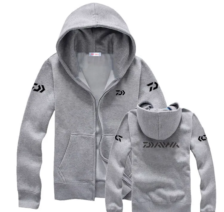 

2019 NEW DAIWAS Autumn And Winter DAWA Keep warm Long sleeve Hooded Windproof Plus velvet thicken outdoors DAIWA Free shipping